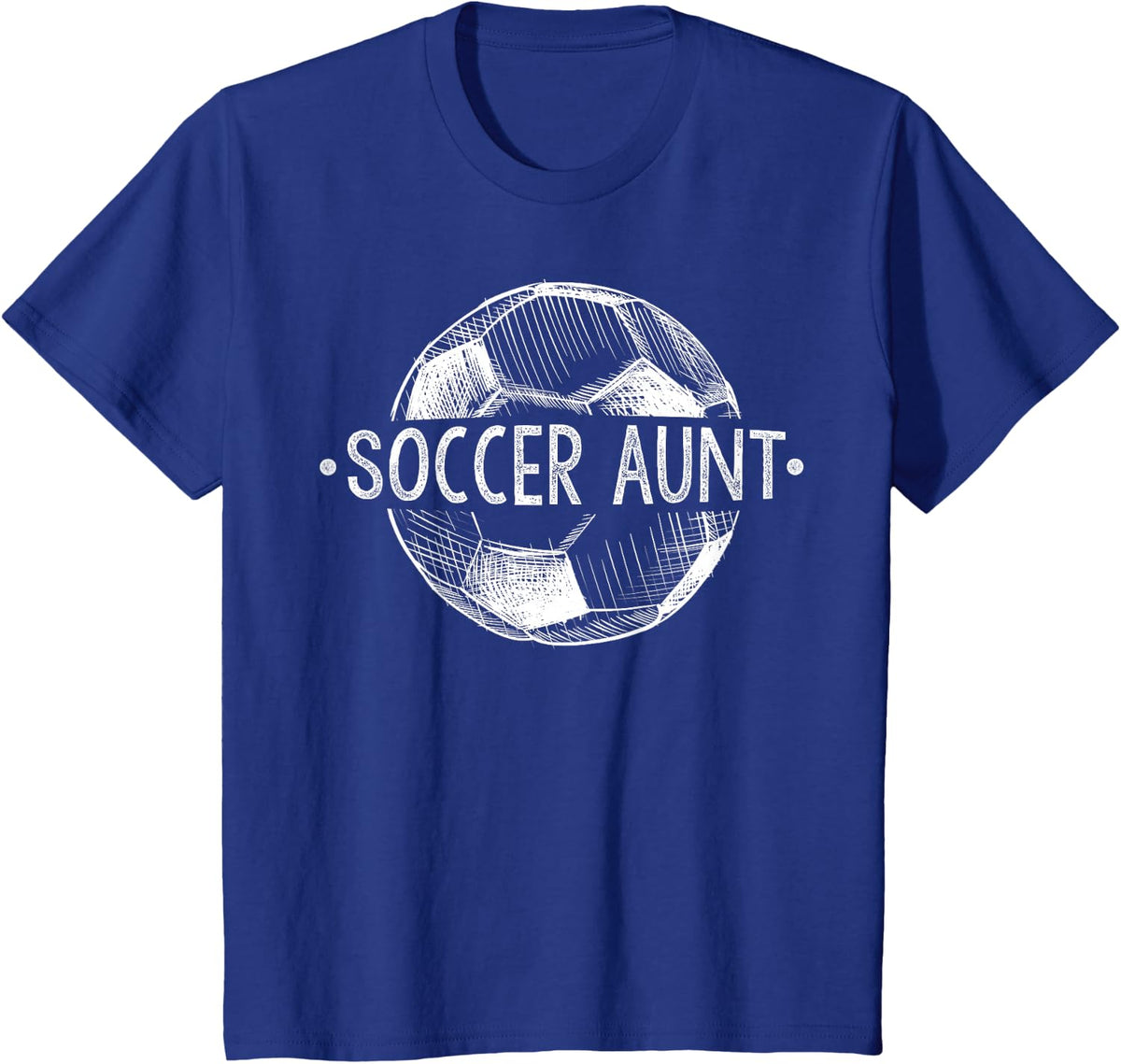 Soccer Aunt Family Matching Team Player T-Shirt - Royal Blue