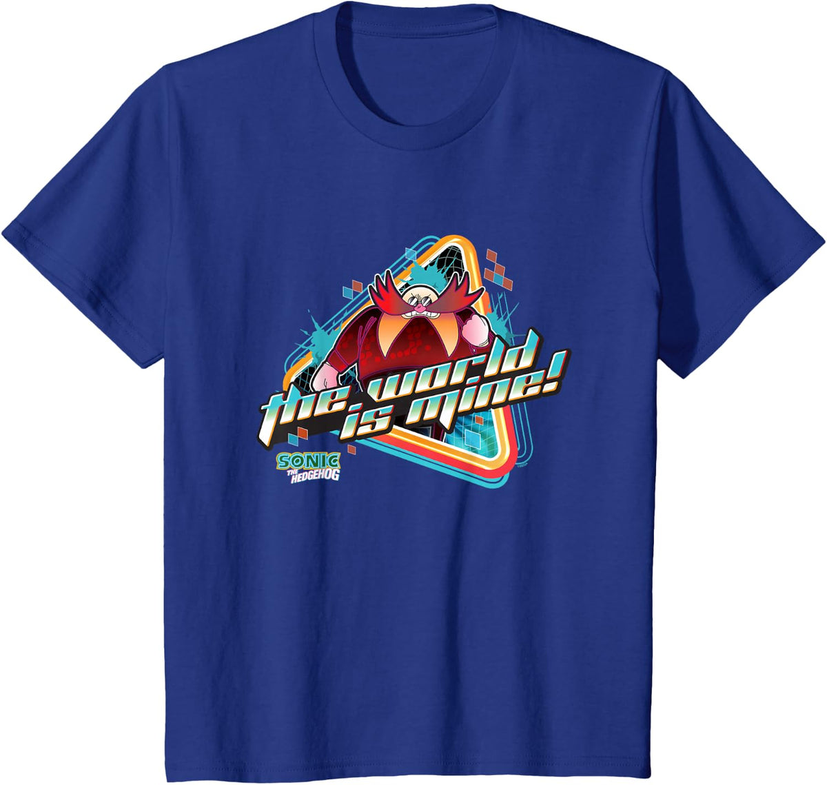 Sonic The Hedgehog The World Is Mine! Dr. Eggman Retro T-Shirt - Royal Blue