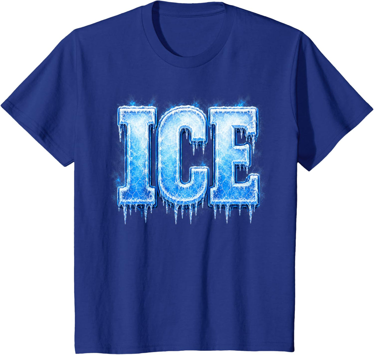 Ice Fire Flame Matching Couple Halloween Costume T-Shirt - Royal Blue