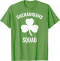 Shenanigans Squad Funny St. Patrick's Day Matching T-Shirt - Grass Green