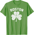 Boston Shamrock Clover Irish Pride St Patrick's Day T-Shirt - Grass Green