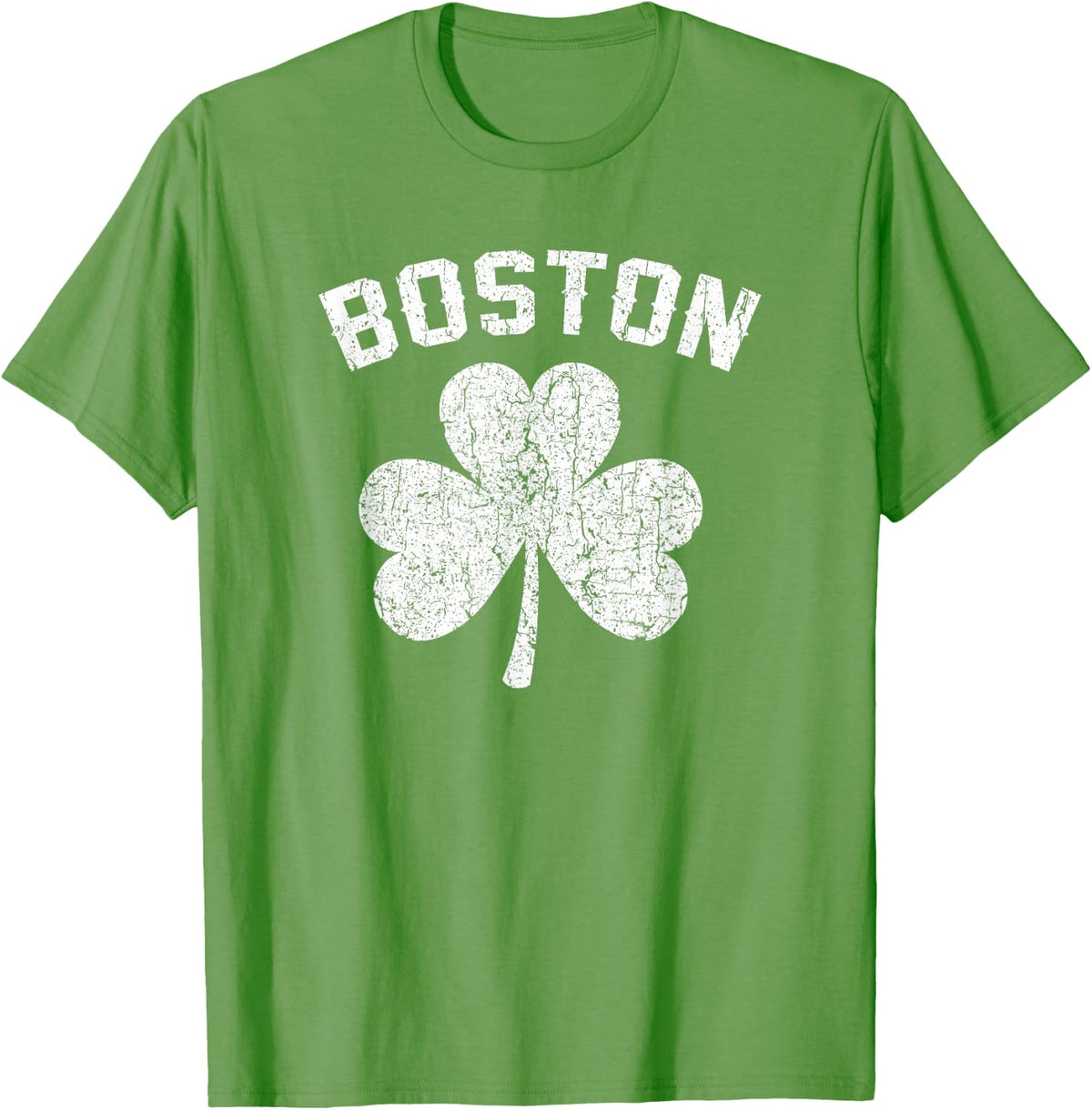 Boston Shamrock Clover Irish Pride St Patrick's Day T-Shirt - Grass Green