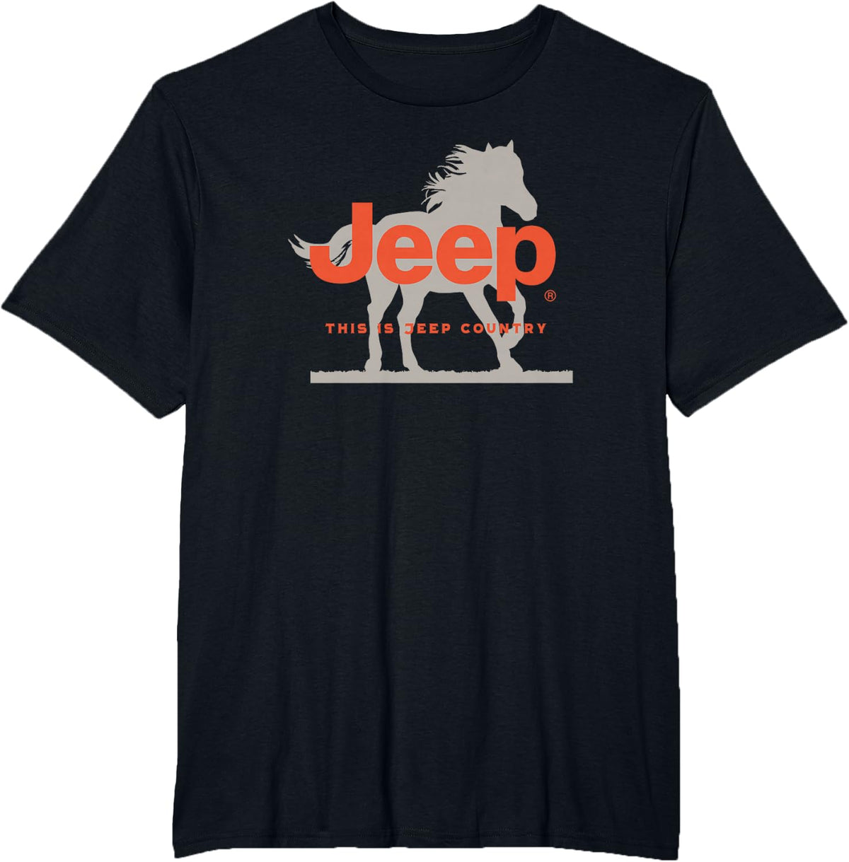 Jeep Western Horse Officially Licensed Jeep Country Merch T-Shirt - Black