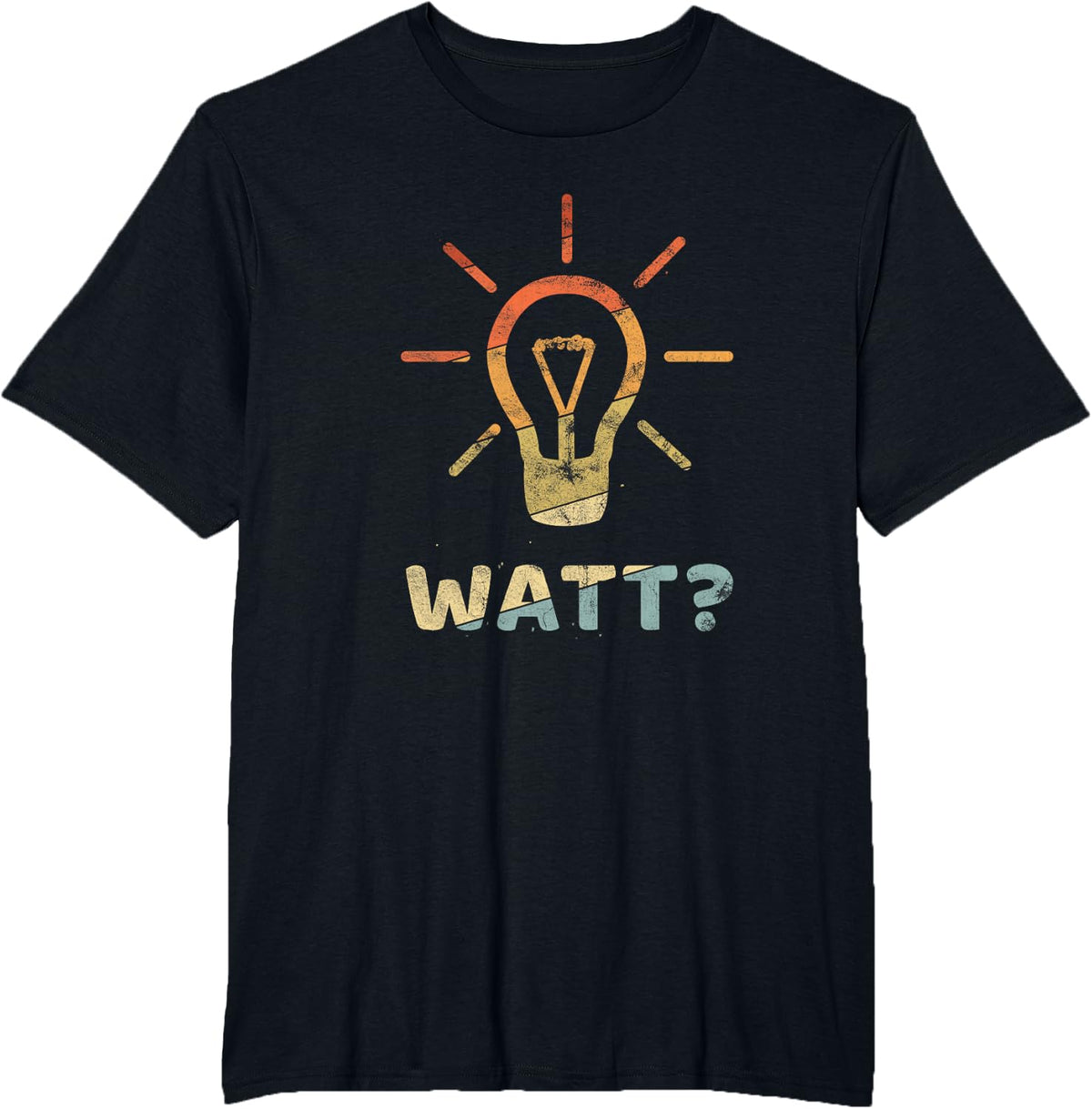 WATT ? Funny gift for electrician Meister Vintage T-Shirt - Black