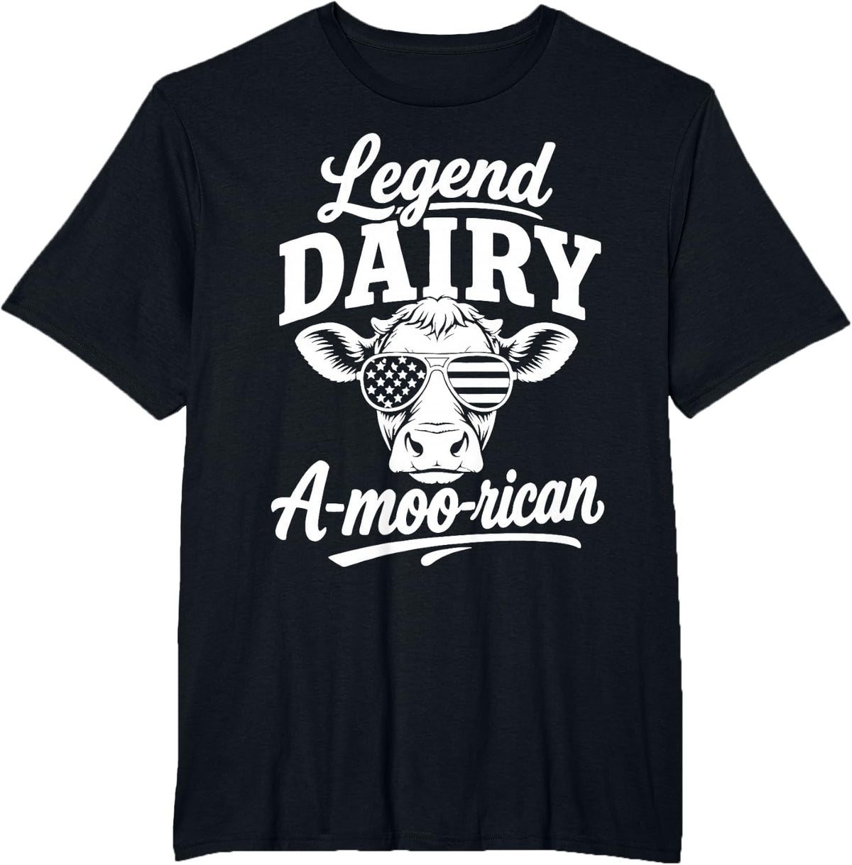 Dairy Farmer American Cow Farming Agriculture T-Shirt - Black