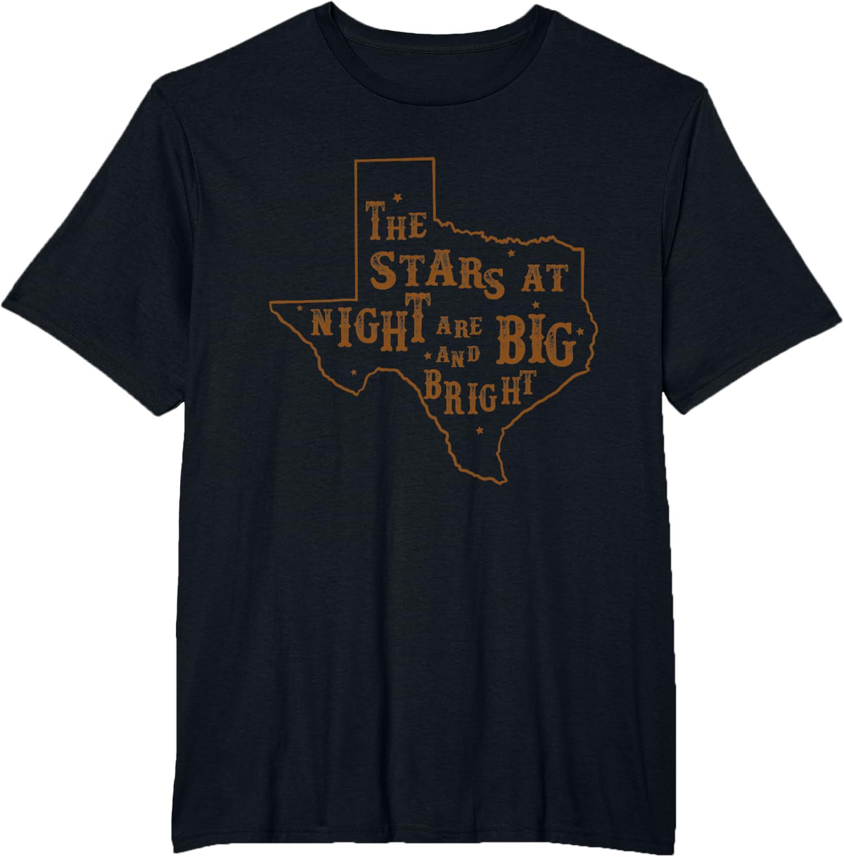 The Stars At Night Are Big And Bright Western Graphic Rodeo T-Shirt - Black