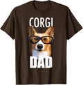 Corgi Dad Dog TShirt Tee T Shirt T-Shirt - Brown