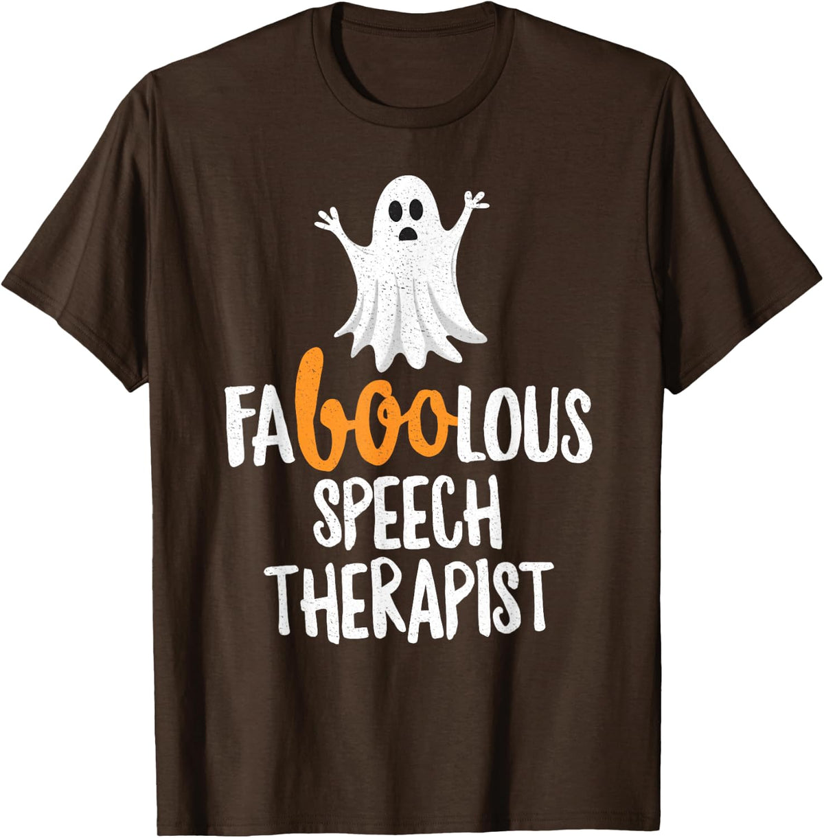 Faboolous (Fabulous) Speech Therapist Halloween T-Shirt SLP - Brown