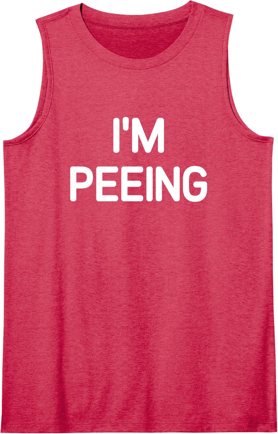 I'm Peeing, Funny, Jokes, Sarcastic Sleeveless Tank Top - Red
