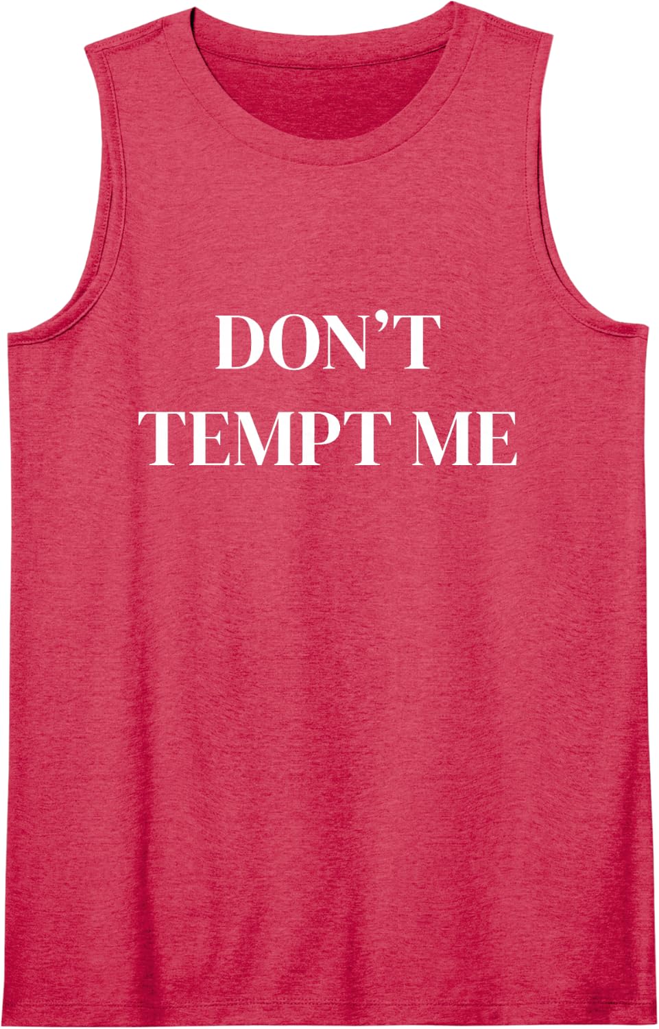 Don’t Tempt Me Funny Flirty Saying Sleeveless Tank Top - Red
