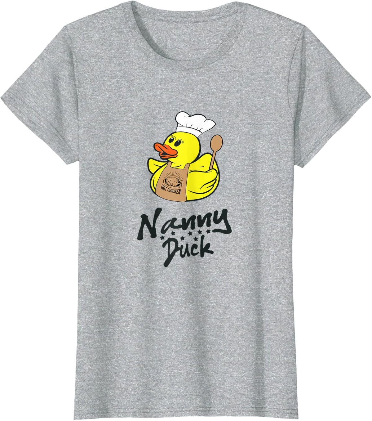 Nanny Duck Cute Grandma Rubber Duck T-Shirt - Heather Grey