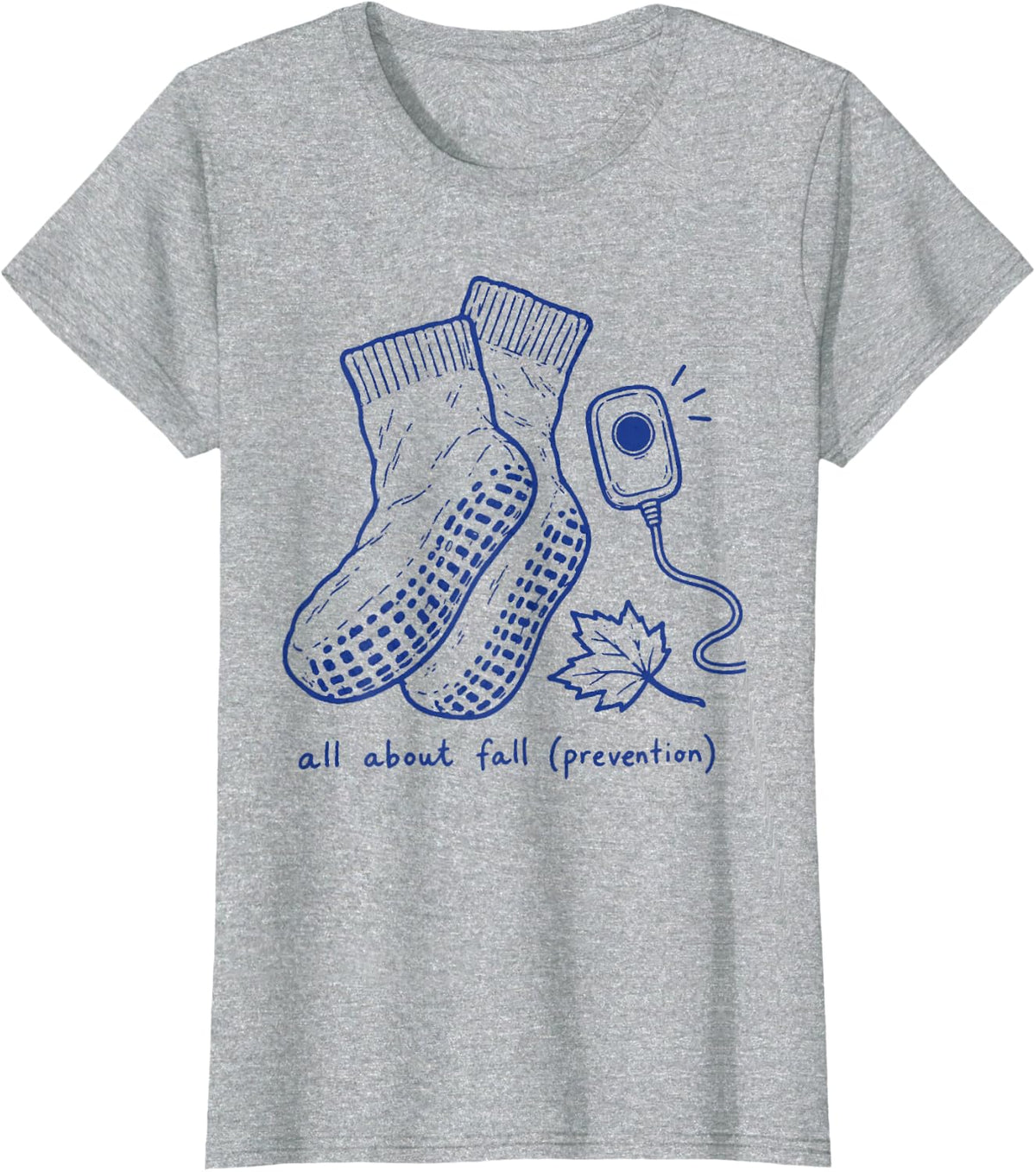 All About Fall Prevention Fall T-Shirt - Heather Grey