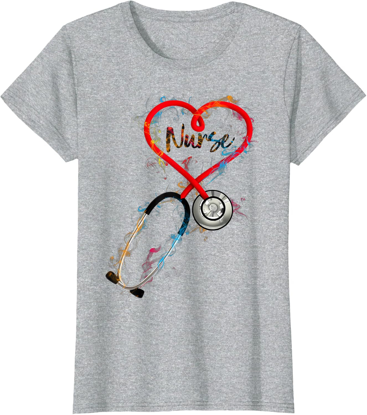 Watercol Nurse Life Nursing Nurse Week 2025 T-Shirt - Heather Grey