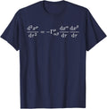 Noether Sym Unisex-Adult Math Themed T-Shirt, Black, Small, Short Sleeve - Navy Blue