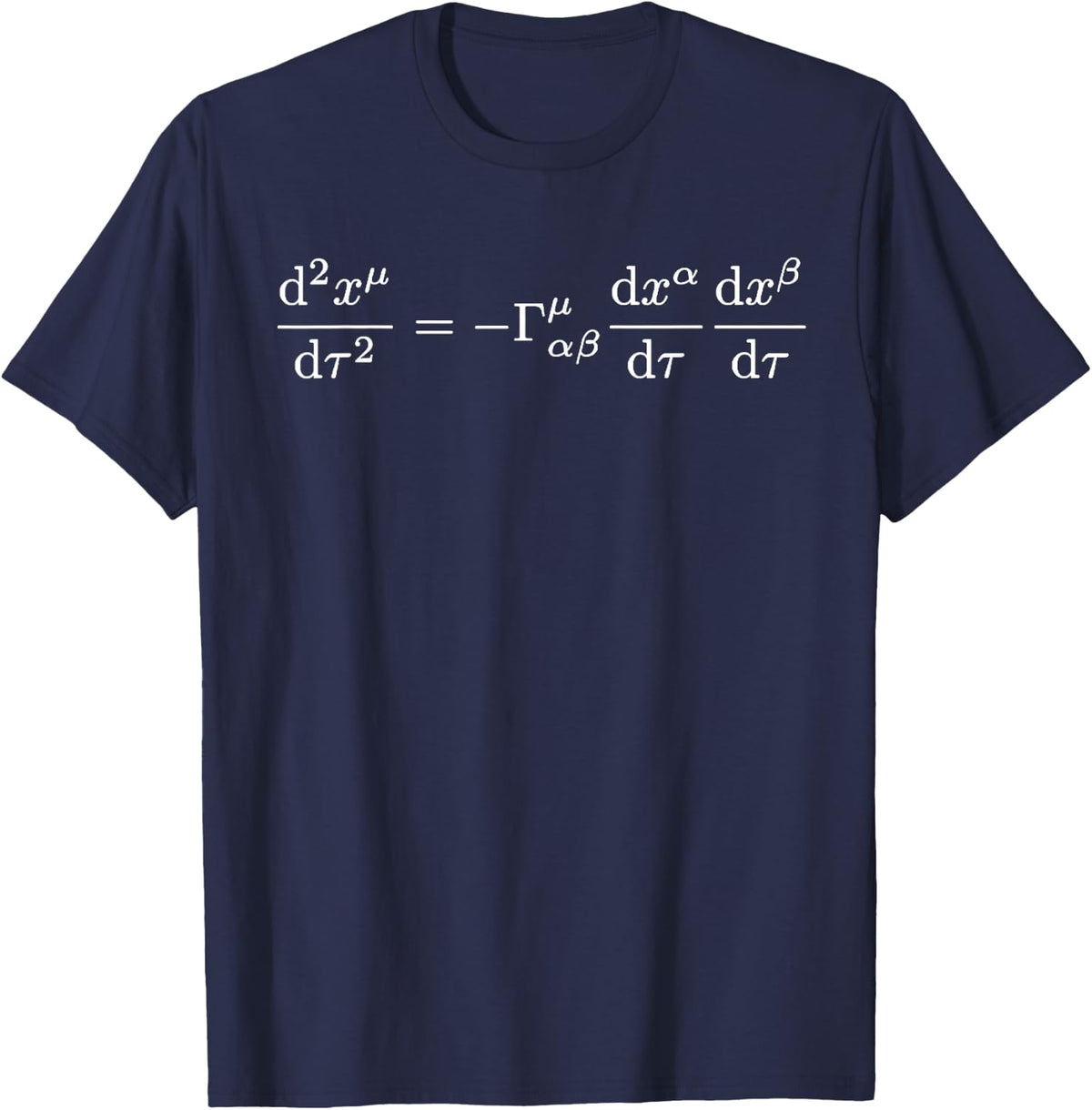 Noether Sym Unisex-Adult Math Themed T-Shirt, Black, Small, Short Sleeve - Navy Blue