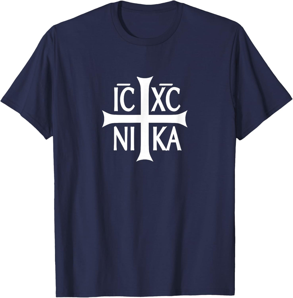 IC XC NIKA cross christian orthodox T-Shirt - Navy Blue
