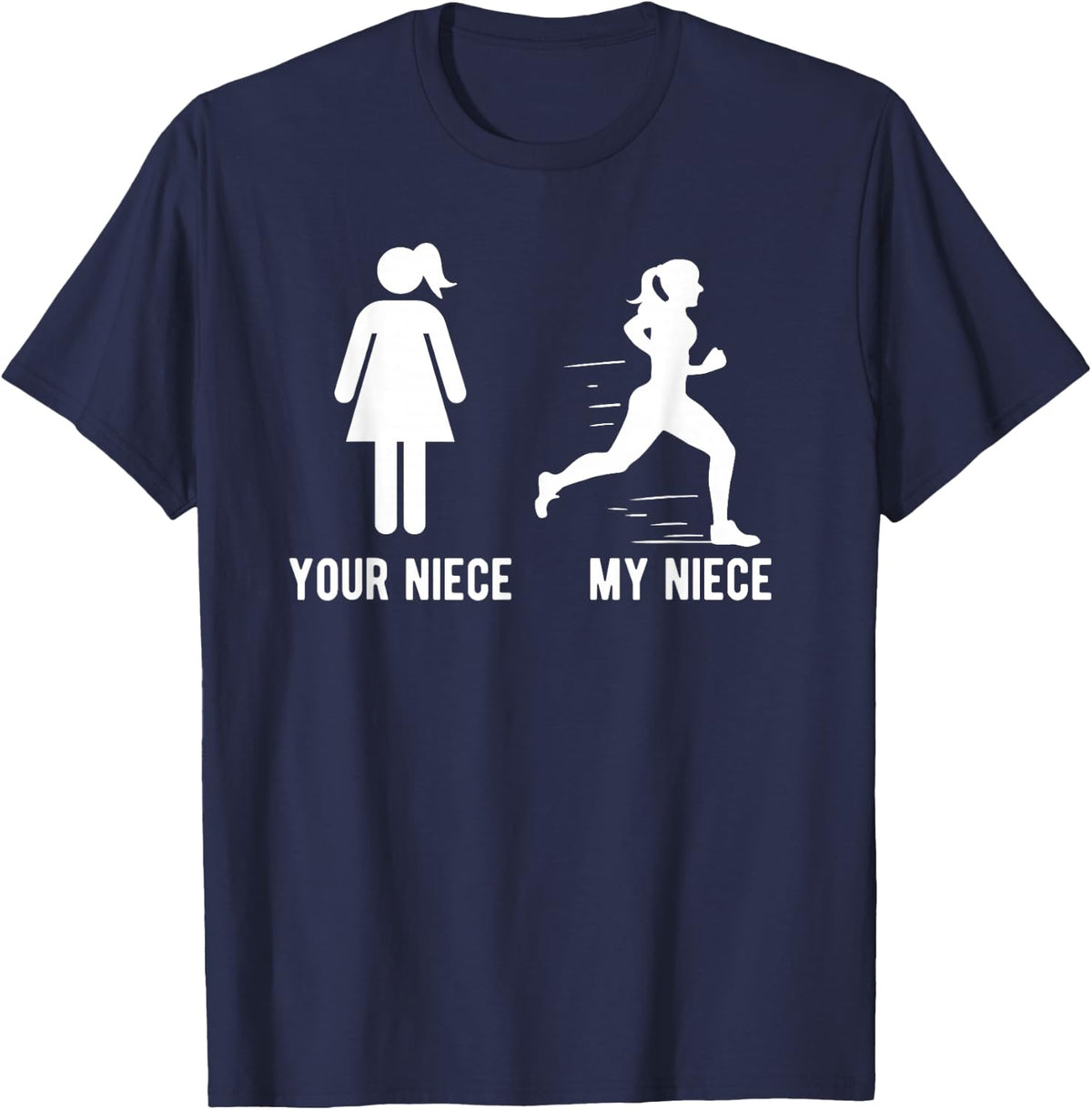 My Niece Track Aunt Track And Field Aunt Track Auntie T-Shirt - Navy Blue