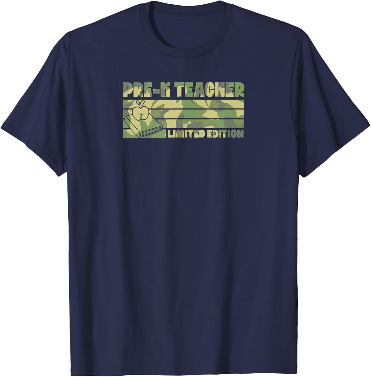 Pre-K Teacher Limited Edition Retro 70s Style Teacher T-Shirt - Navy Blue