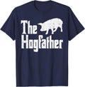 Pig The Hogfather Funny Hog Dad Fathers Day Parody Papa Men T-Shirt - Navy Blue
