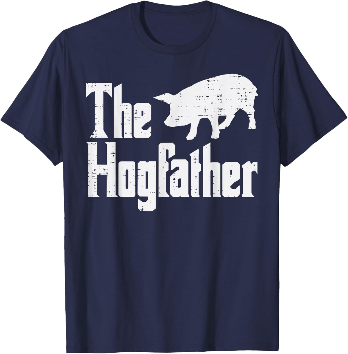 Pig The Hogfather Funny Hog Dad Fathers Day Parody Papa Men T-Shirt - Navy Blue