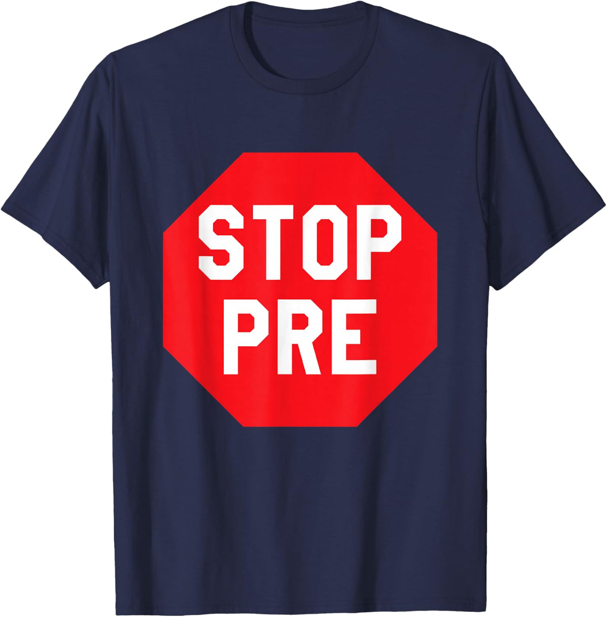 Vintage Stop Pre Marathon Running Legend Runner Tee T-Shirt - Navy Blue