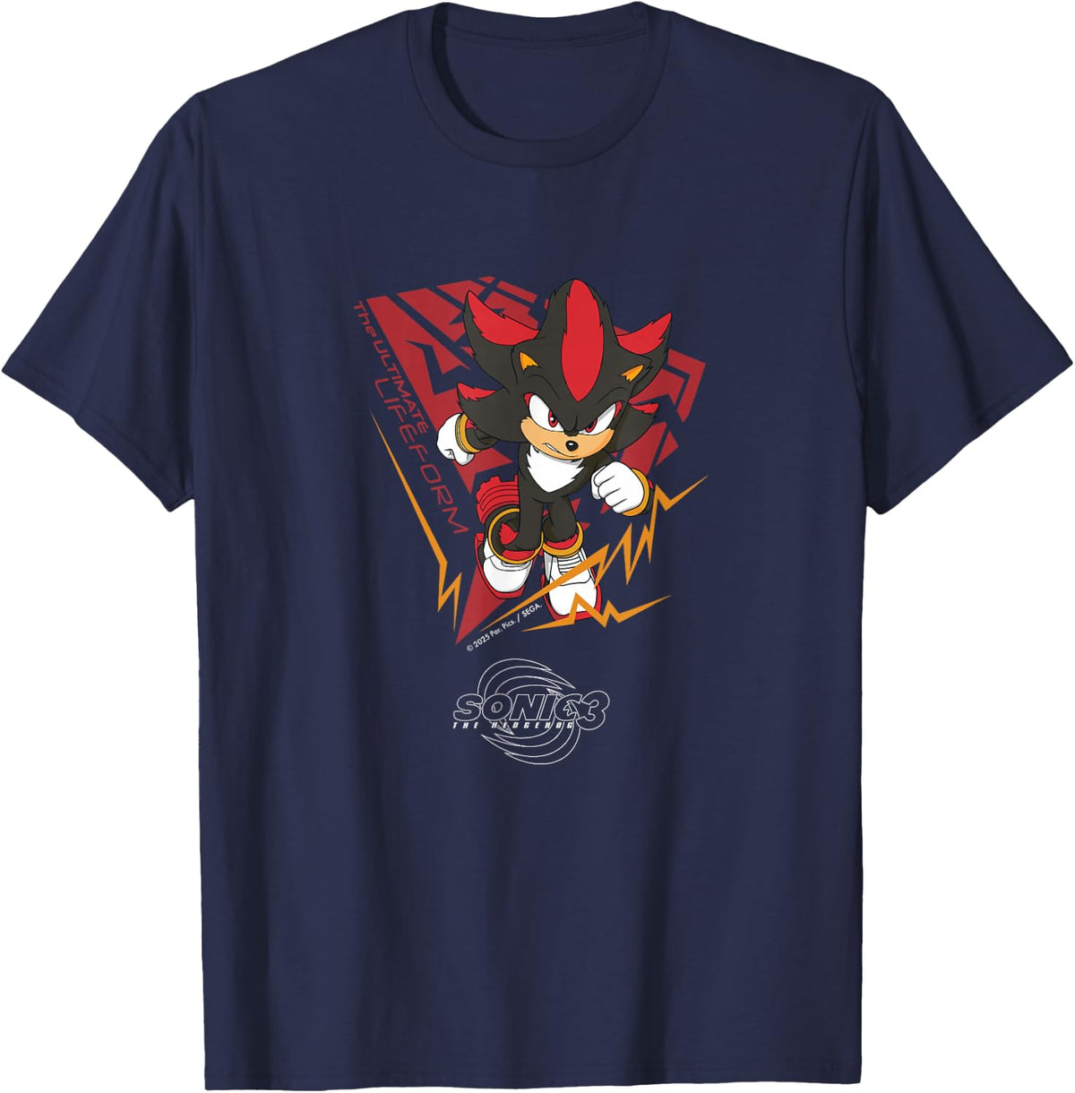 Sonic The Hedgehog 3 - Shadow The Ultimate Lifeform T-Shirt - Navy Blue