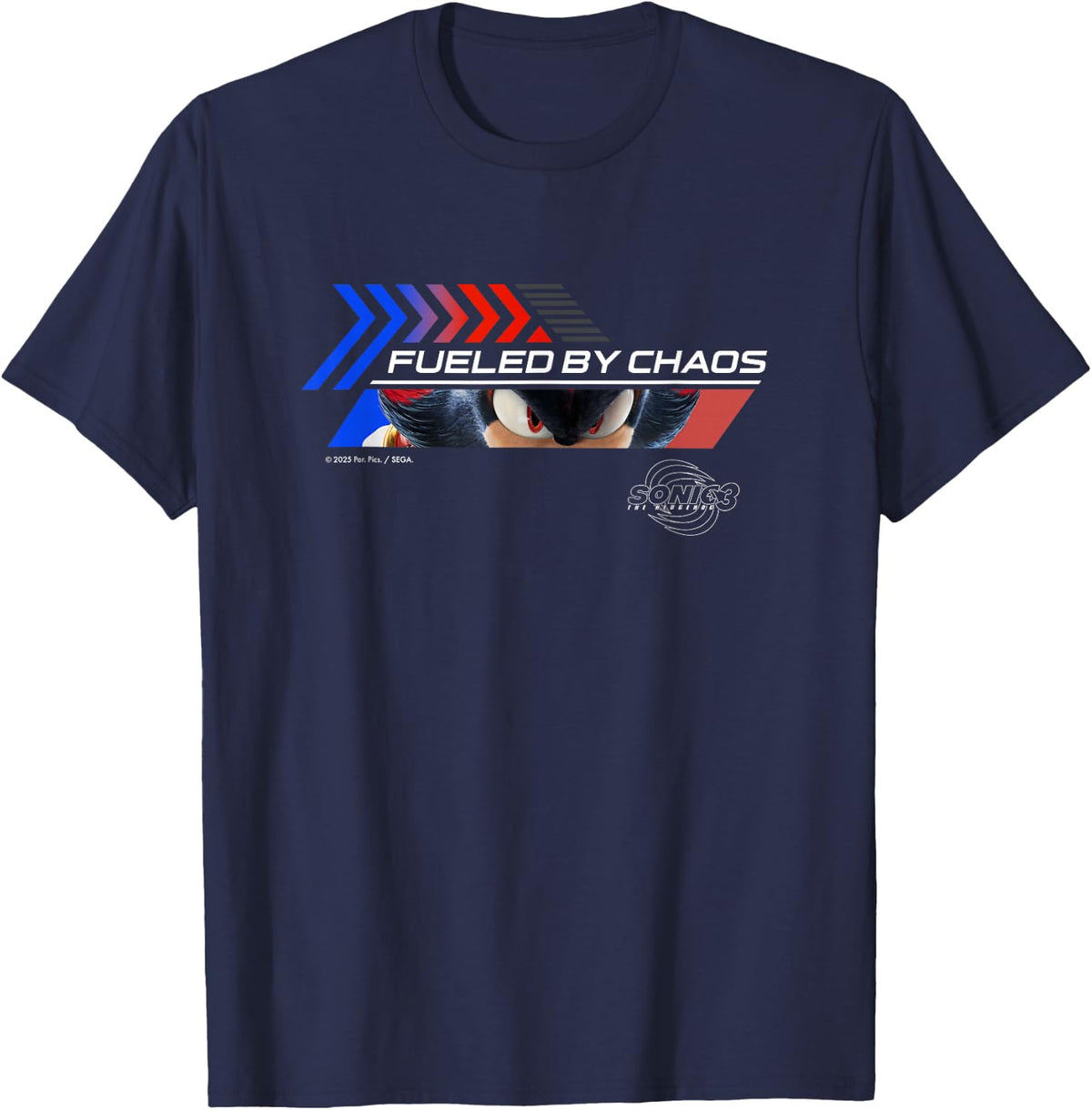 Sonic the Hedgehog 3 - Shadow Chaos Eyes T-Shirt - Navy Blue