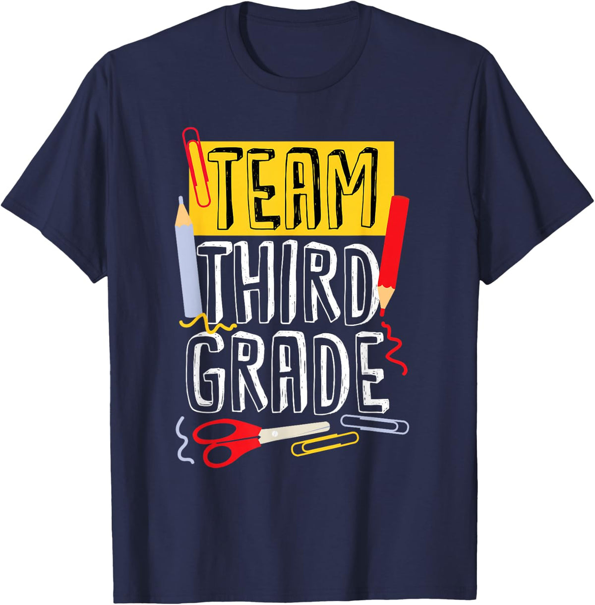 First Day Of School Team Third Grade Teacher T-Shirt - Navy Blue
