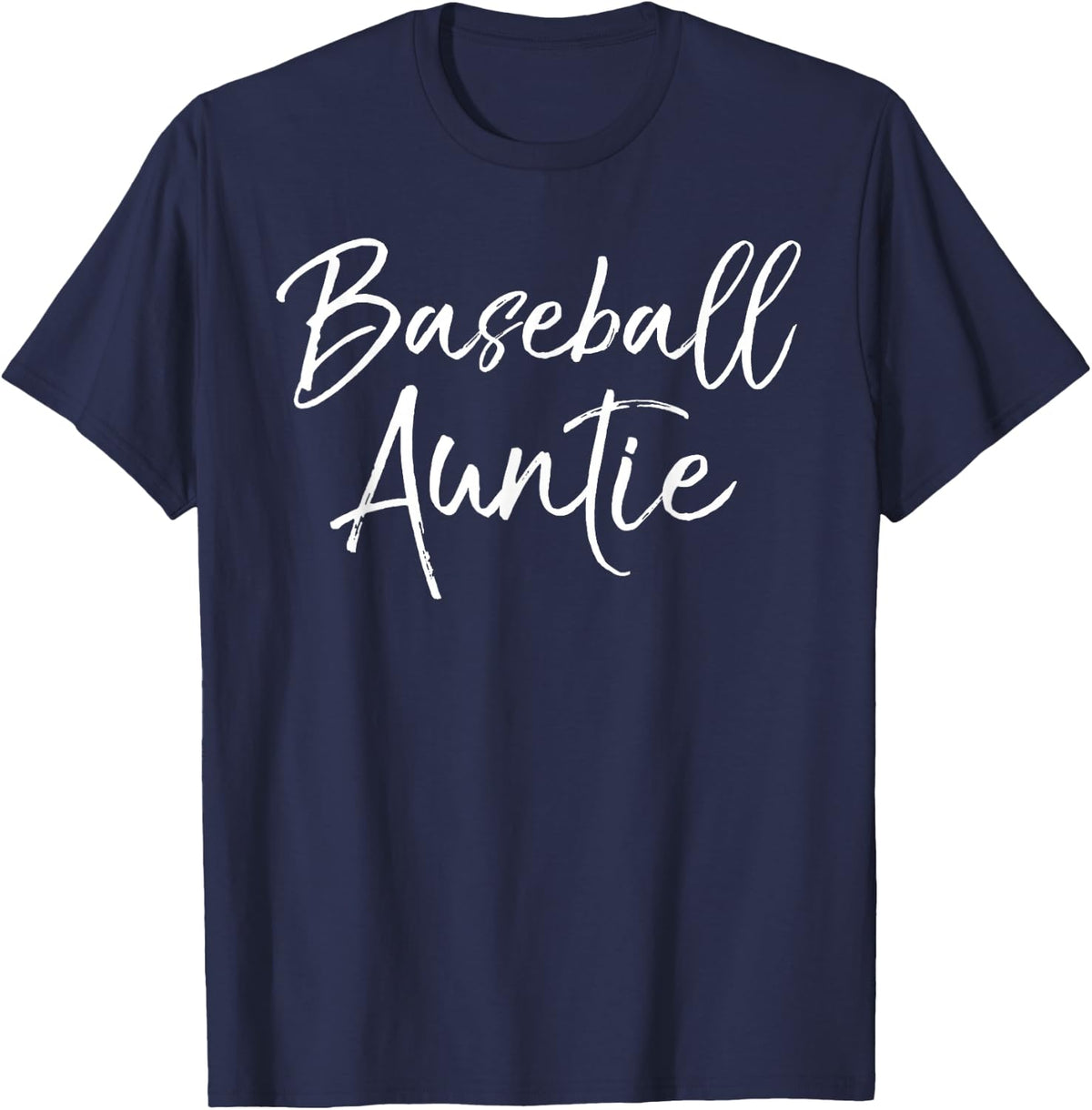 Baseball Auntie Shirt Fun Cute Baseball Aunt Shirt for Women T-Shirt - Navy Blue