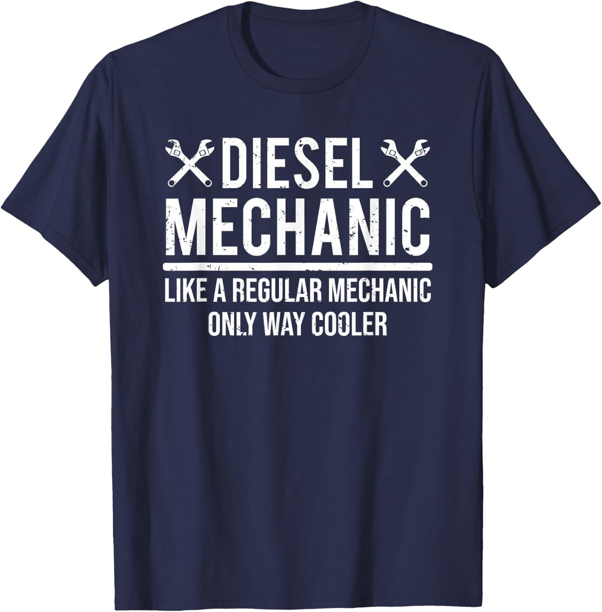 Funny Diesel Mechanic T-Shirt Like A Regular Mechanic T-Shirt - Navy Blue