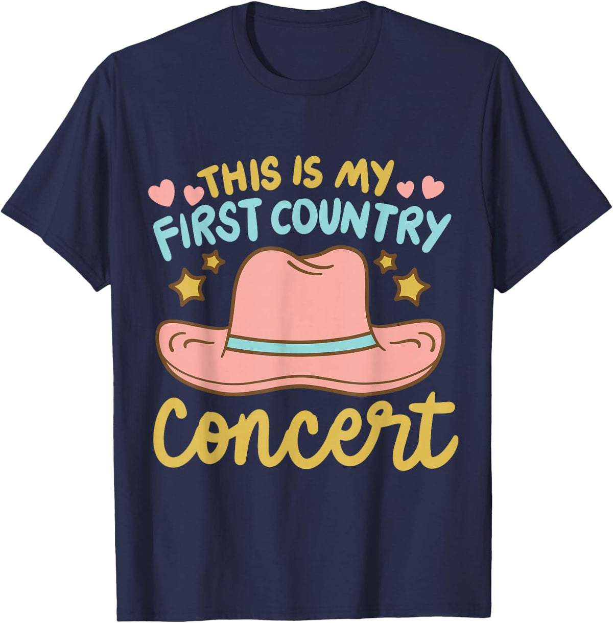 This is My First Country Concert T-Shirt - Navy Blue