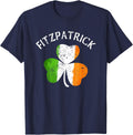 Fitzpatrick Irish Family Name T-Shirt - Navy Blue