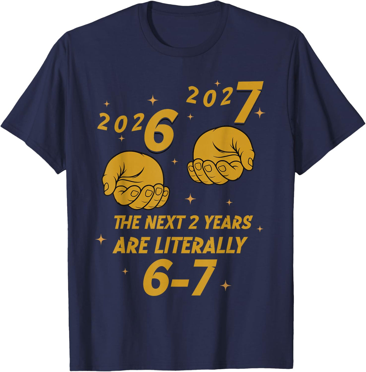 67 NYE 2026 Funny Boys Kids New Years Eve Party 6 7 Meme 6-7 T-Shirt - Navy Blue