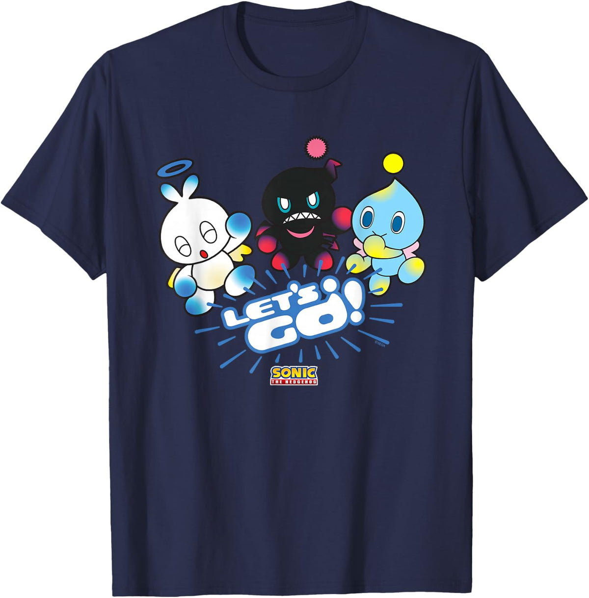 Sonic The Hedgehog - Let’s Go, Chao! T-Shirt - Navy Blue