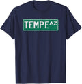 Retro Style Tempe AZ Street Sign T-Shirt - Navy Blue