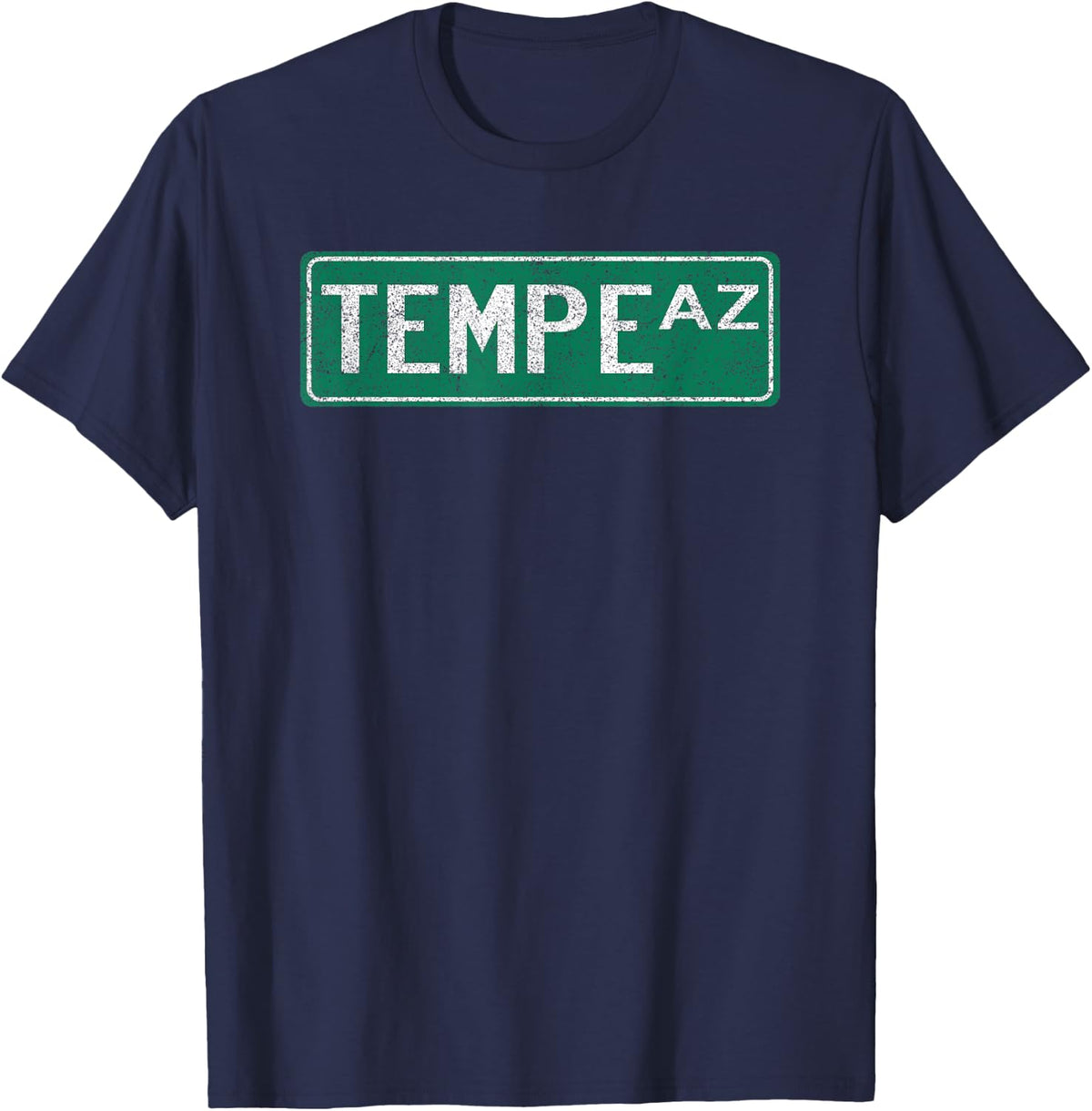 Retro Style Tempe AZ Street Sign T-Shirt - Navy Blue