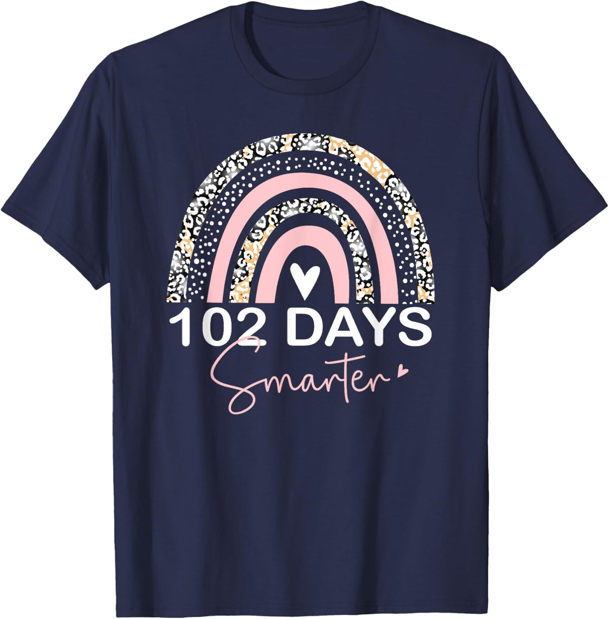 102 Days Smarter Rainbow 102 Days Smarter T-Shirt - Navy Blue