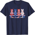 red White & Blue Cute Cats T-Shirt - Navy Blue