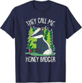 Funny Honey Badger Cute Design For Women And Kids Gift Idea T-Shirt - Navy Blue