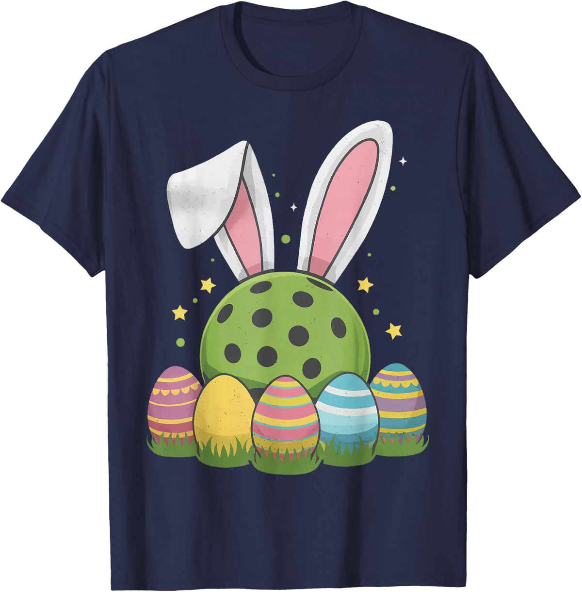 Pickleball Easter T-Shirt - Navy Blue