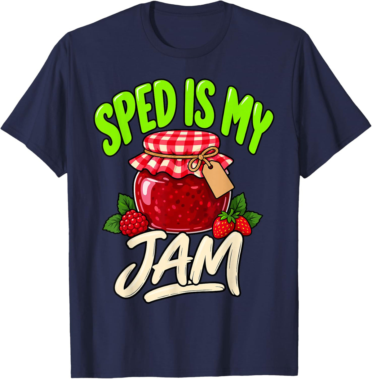 SPED is My Jam Career Humor T-Shirt - Navy Blue