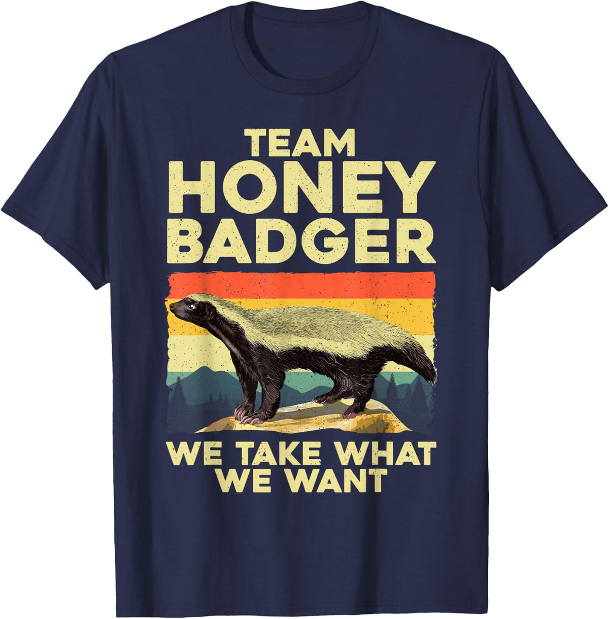 Funny Honey Badger Design for Men Women Honey Badger Lover T-Shirt - Navy Blue