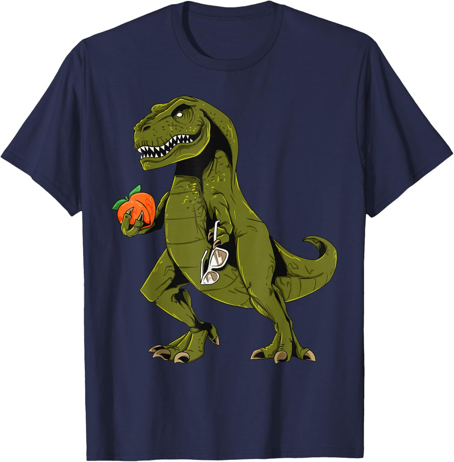 State of Georgia Funny Dinosaur Peach Sweet Georgia Peach T-Shirt - Navy Blue