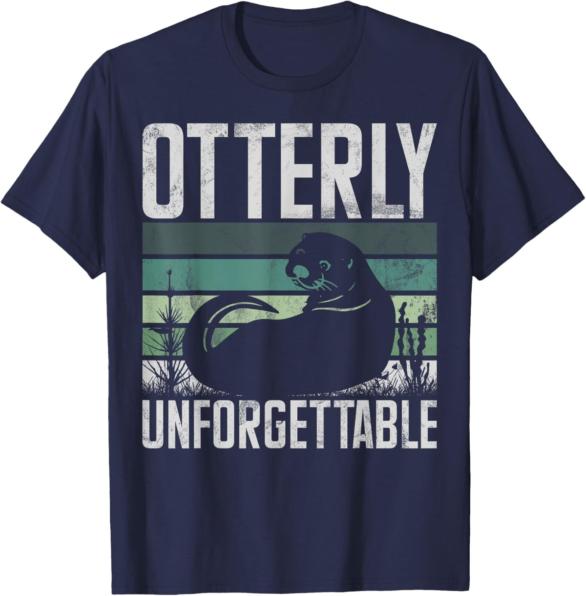 Otterly unforgettable Otter T-Shirt - Navy Blue