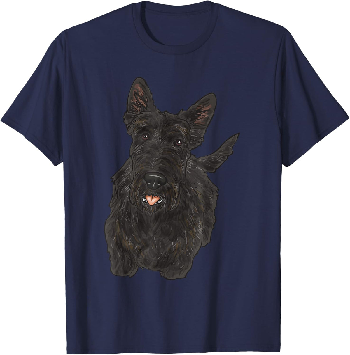 Scottish Terrier Scottie Dog T-Shirt - Navy Blue