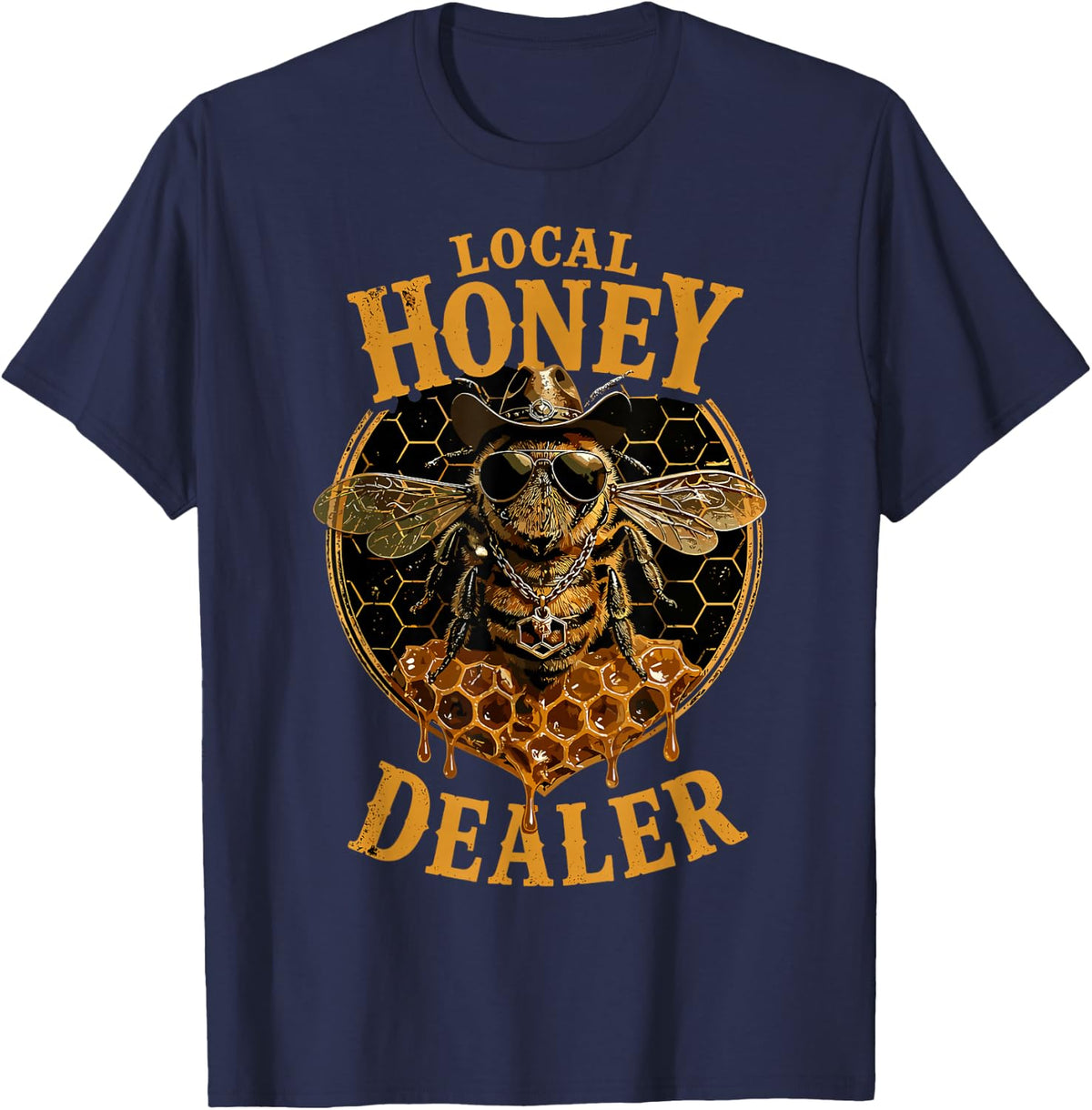 Local Honey Dealer Beekeeping Honey Bees Beekeeper T-Shirt - Navy Blue