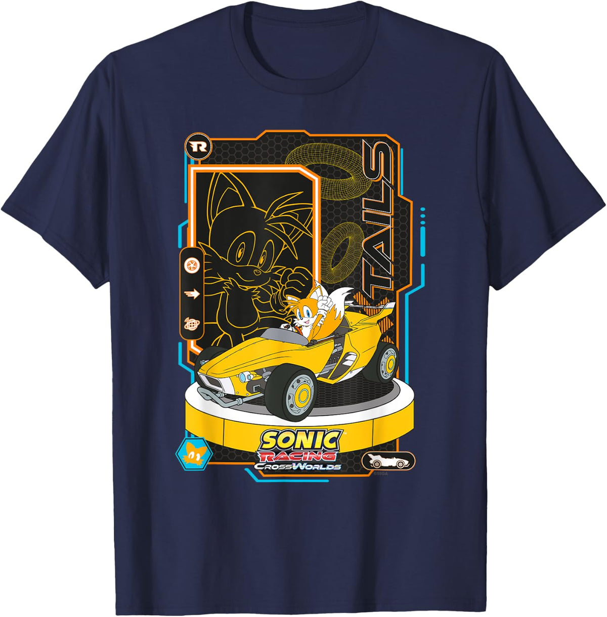 Sonic Racing CrossWorlds - Tails T-Shirt - Navy Blue