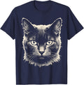 Cat Kitty Grunge Y2k Alt T-Shirt - Navy Blue