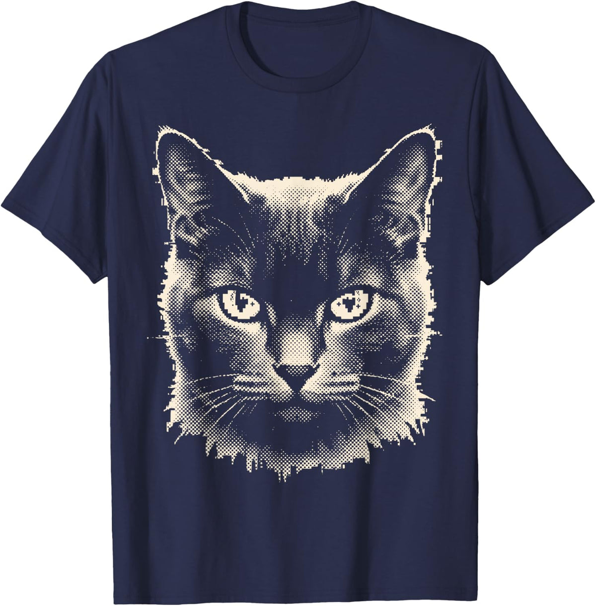 Cat Kitty Grunge Y2k Alt T-Shirt - Navy Blue