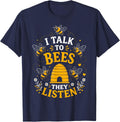 Honey Beekeeping Bees Beekeeper T-Shirt - Navy Blue